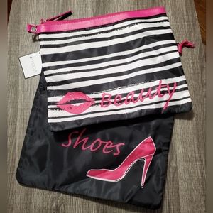 Beauty and Shoe Travel Bag Set